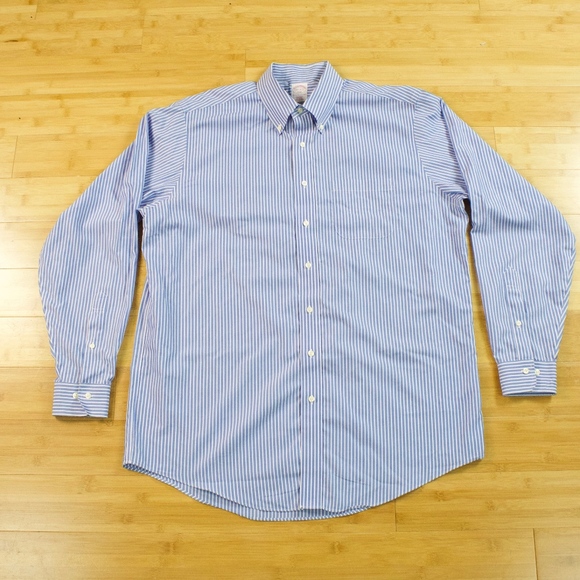 Lot of 2 Brooks Brothers Dress Shirts Sz 16.5 6/7 - Picture 3 of 8